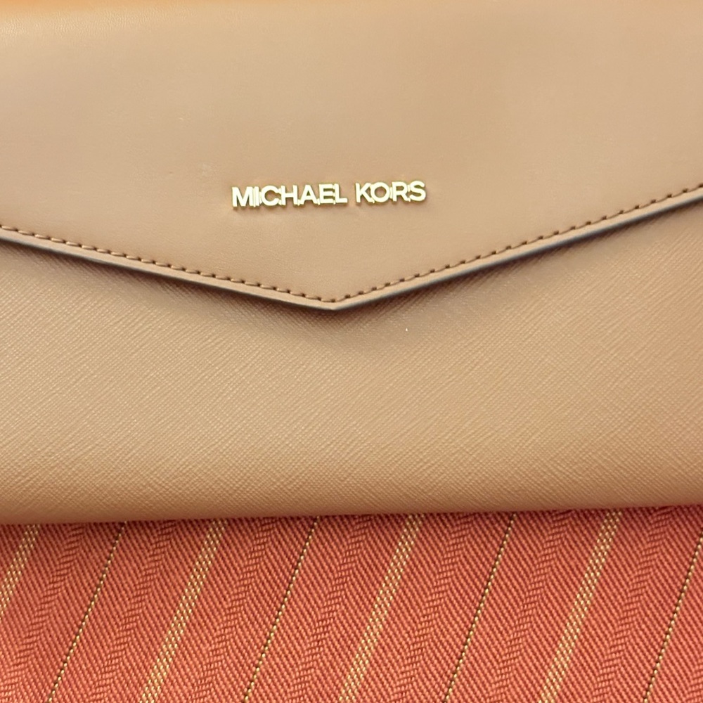Michael Kors Brown Envelope Clutch